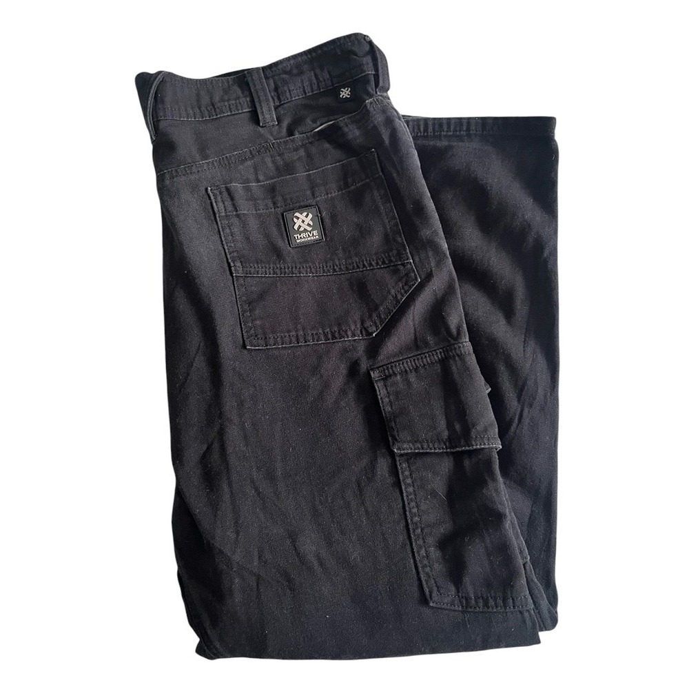 Thrive Workwear Mens 7900 Squish Knee Pad Technology Black Cargo Pants Tag 36x30